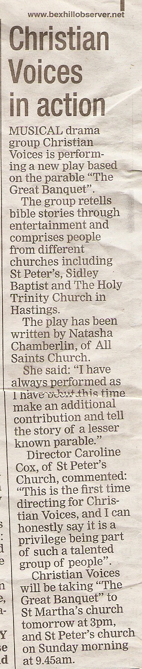 Bexhill Observer - TGB - Announcement - 20110617